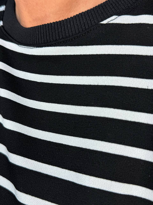 Лонгслив женский KEYYMOD 34094 в полоску с подплечниками оверсайз черный, черный, M Киев - изображение 5