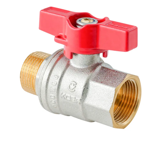 Кран кульовий ГШМ KOER EXTREME KE.218-25 - 1" FM ручка "метелик" червона (KR5761) Київ