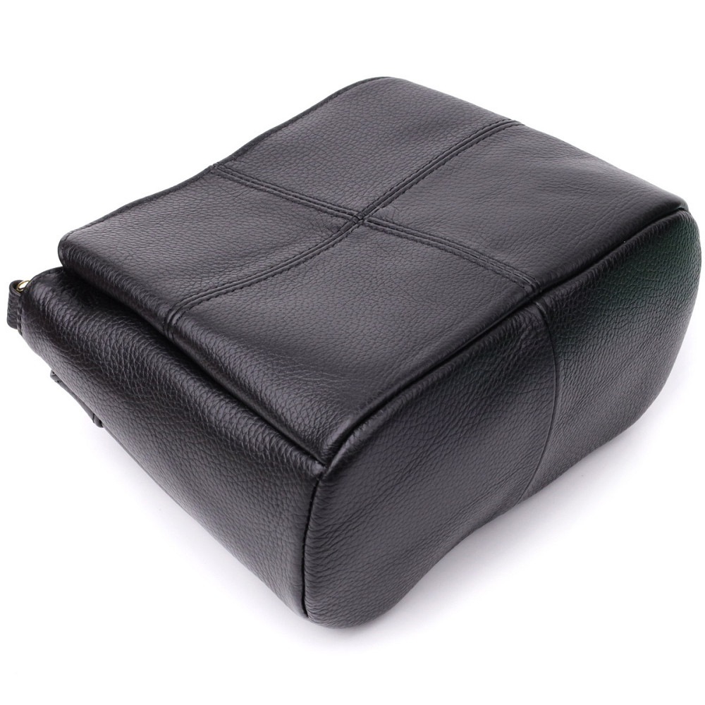 Сумка на три відділення з натуральної шкіри sale_15122 Vintage Чорний Київ - фото 3