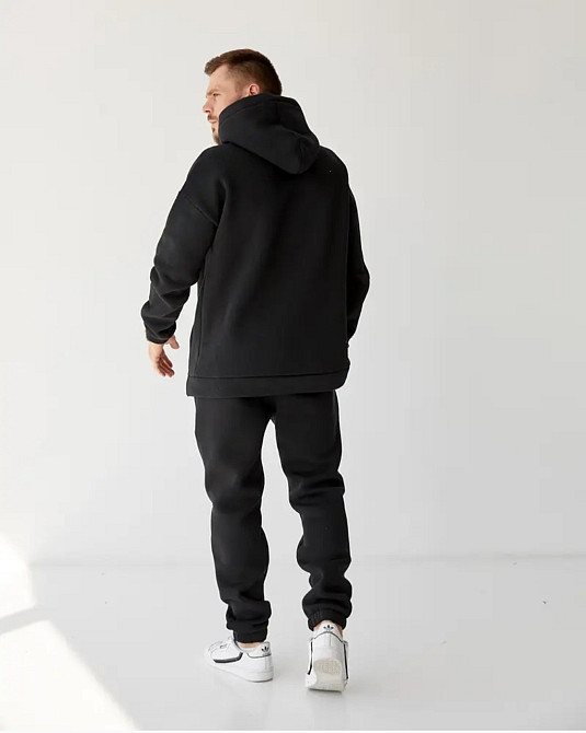 Мужской спортивный теплый костюм на флисе Черный 50 Харьков - изображение 4