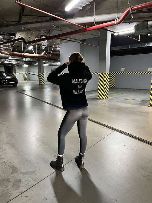 Женский уютный худи с надписью «MALYSHKA NA MILLION» трехнить на флисе Одесса - изображение 8