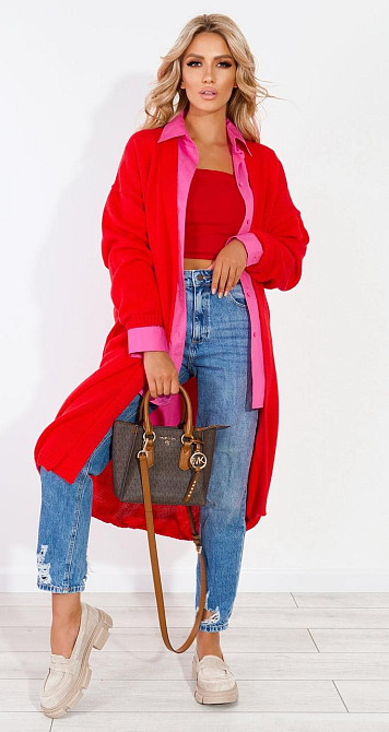 Вільний полегшений кардиган (50-54) Київ - фото 1