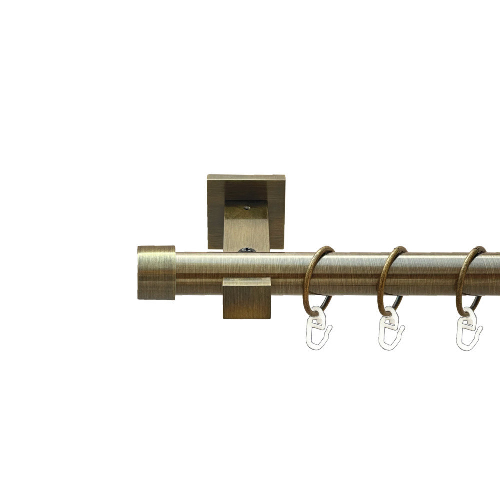 Карниз Orvit Заглушка металевий однорядний техно гладка труба кільце металеве Антик 25 мм 160 см (00-00025852) Львів - фото 1