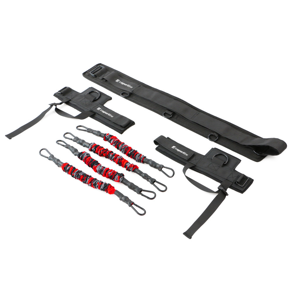 Набор лент-эспандеров для упражнений inSPORTline Striker Jump 40 см 16-64 кг черно-красный Киев - изображение 4