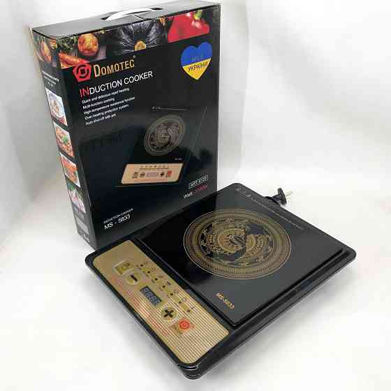 Переносна електрична плита Domotec MS-5833 2000 Вт, Без імпульсна індукційна плита FI-29 Івано-Франківськ