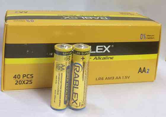 Батарейка Rablex лужні (40 шт у блоці) LR06/ техніка/АА/1.5V/2шт (2/40/200/1000) Київ