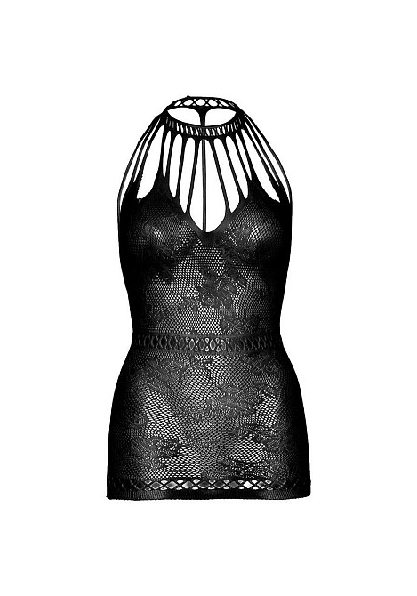 Ажурна сукня-сітка Leg Avenue Lace mini dress with cut-outs Black, one size Sex Aura Київ - фото 8