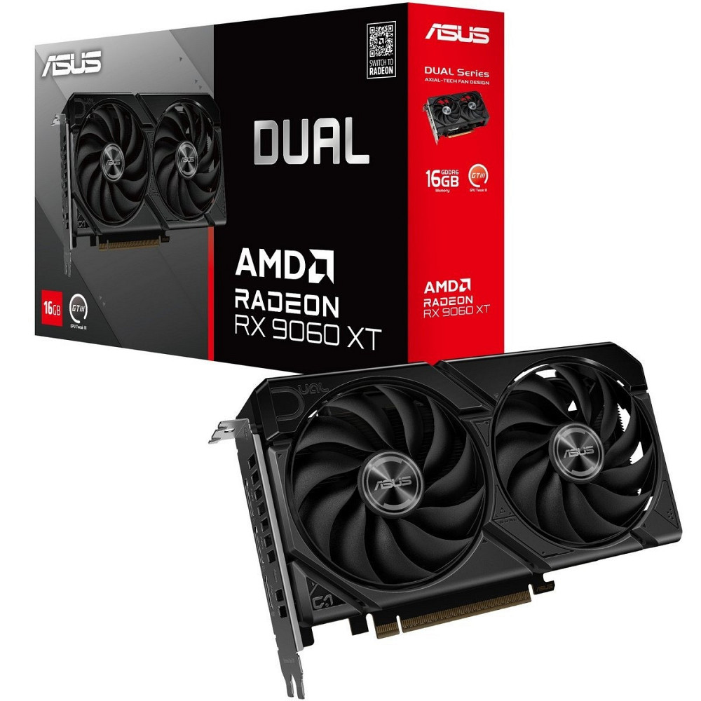 Відеокарта AMD Radeon RX 9060 XT 16 GB GDDR6 Dual Asus (DUAL-RX9060XT-16G) ( 12119 ) Харьков - изображение 1