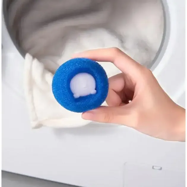 Многоразовые шарики для стирки мячики против шерсти животных ворса волос Korni 2 шт Коломия - фото 9