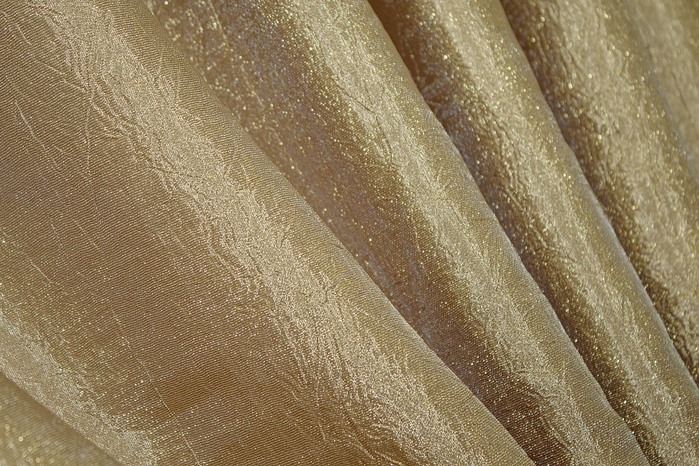 Кухонные шторы VR-Textil № 073к с ламбрекеном и подхватами золотистый с оранжевым 275х170 см (52-0051) Киев - изображение 5