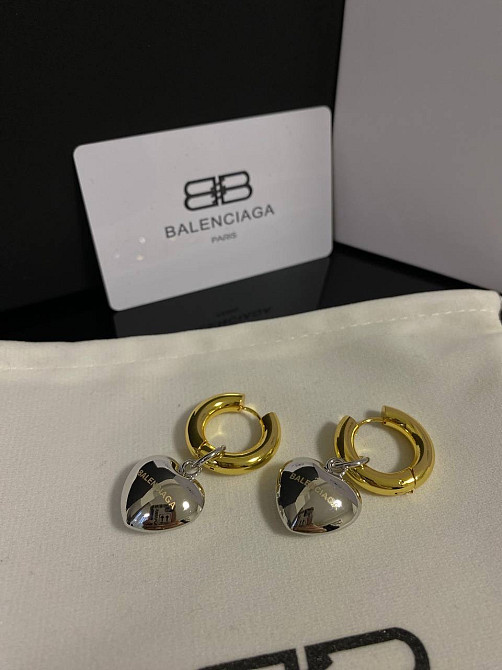 Balenciaga сережки посріблення / позолота 18 К Одеса - фото 3
