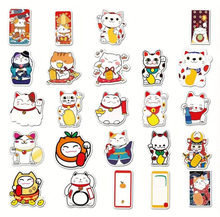 Набор стикеров котики Манэки-нэко – 50 штук Киев - изображение 2