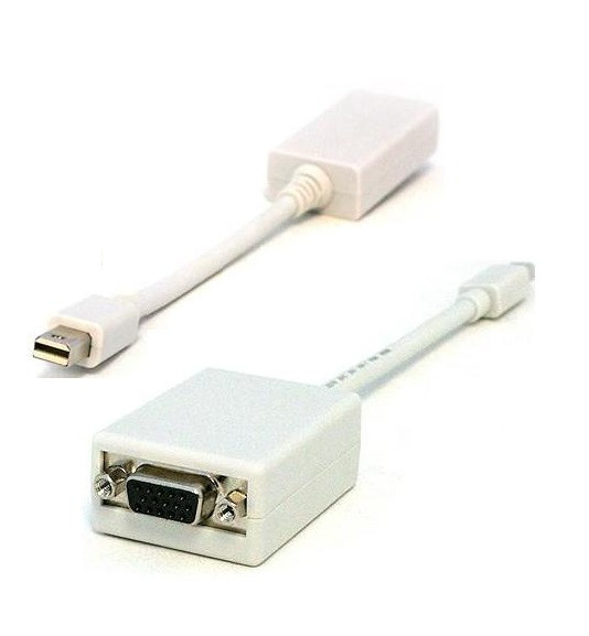 Перехідник mini DisplayPort M --> VGA F білий Вінниця - фото 2