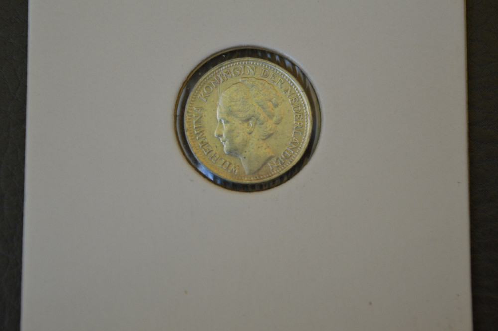 Нідерланди 10 центів 1941 рік ( срібло ) холдер Полтава - фото 1