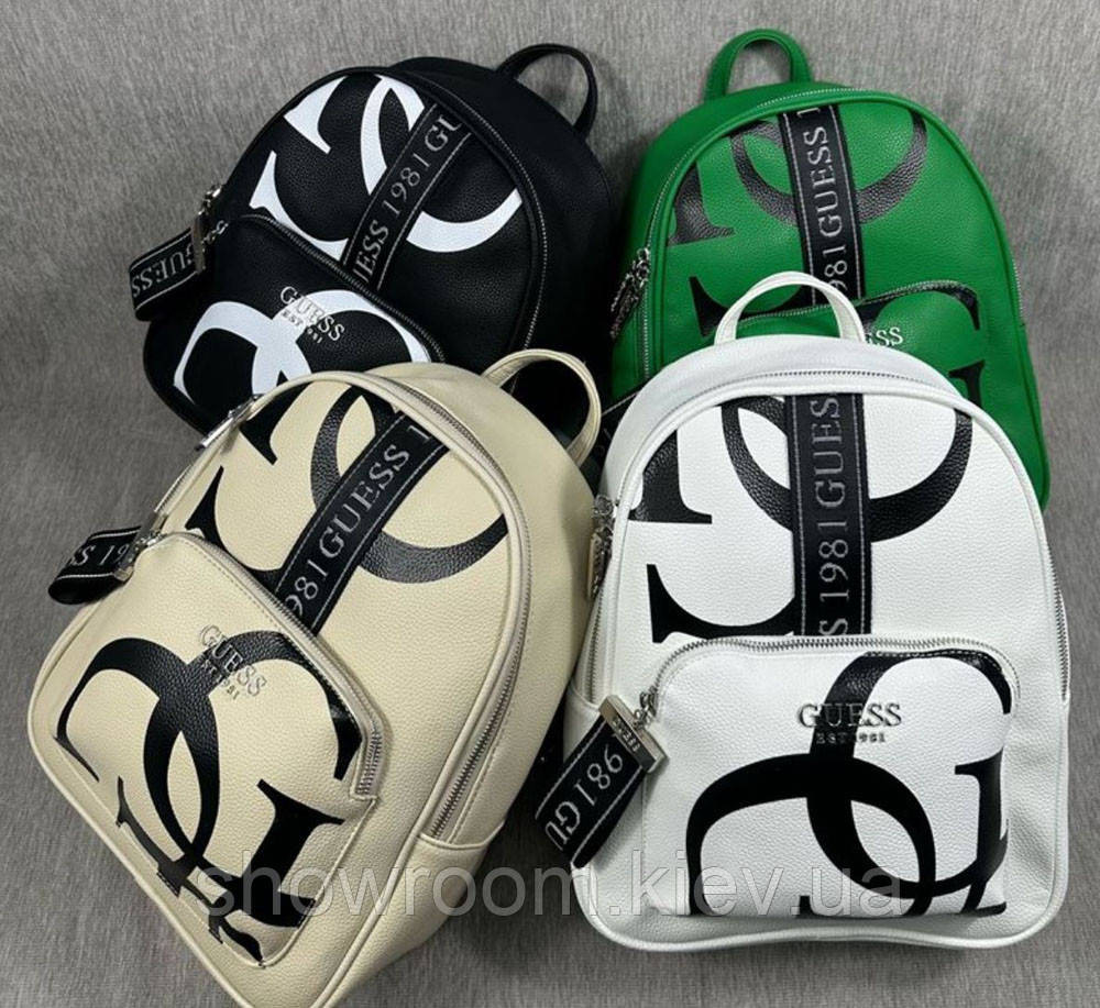 Женский небольшой рюкзак Guess (8119) белый Киев - изображение 4