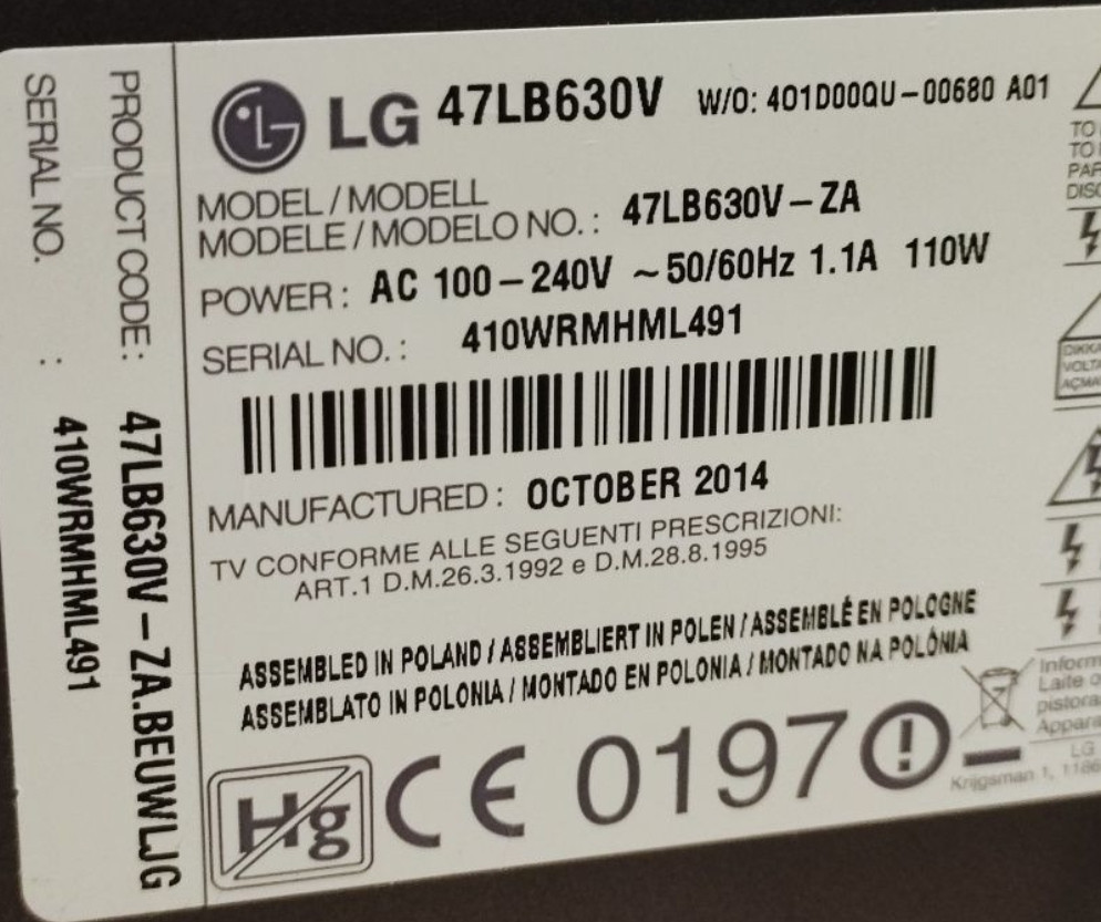 Телевізор LG 47" Smart TV/100Hz. / Wi-Fi , 3D, IPS, Web OS. Київ - фото 5