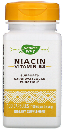 Вітамін В3 ніацин 100 мг Nature's Way Niacin 100 капс Київ
