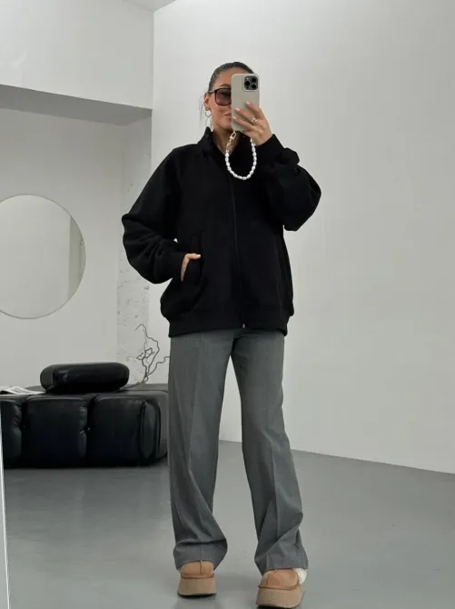 Женская базовая флисовая кофта оверсайз на молнии женская базовая флисовая кофта Харьков - изображение 11