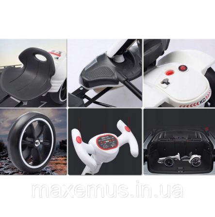 Детский электрокарт с пультом управления мягкими колесами Spoko SP V 1 7 6V 4,5А электрокарт аккумуляторный белый Мостиська