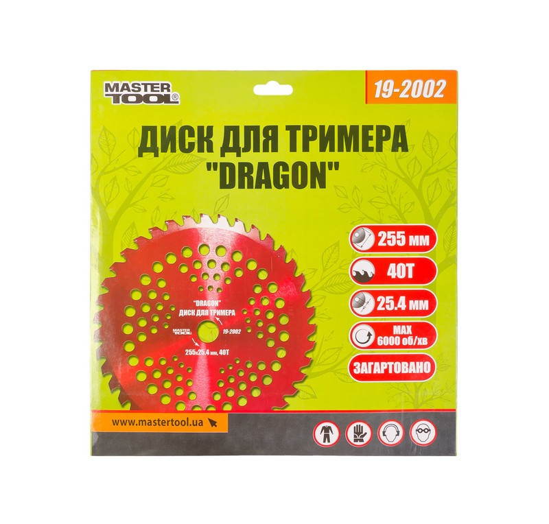 Диск для тримера MASTERTOOL "DRAGON" 255х25.4х40Т із переможною напайкою загартований 19-2002 Рівне - фото 2