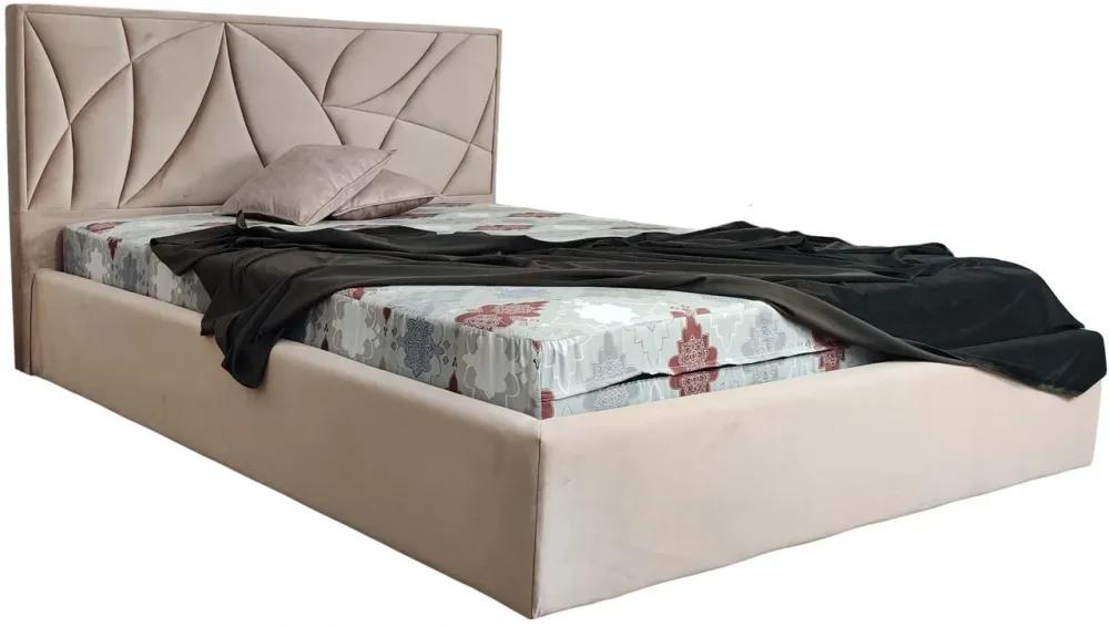 Кровать BNB Двуспальная Aurora Comfort 160 x 200 см Simple С подъемным механизмом и нишей для белья Мокко Киев - изображение 1