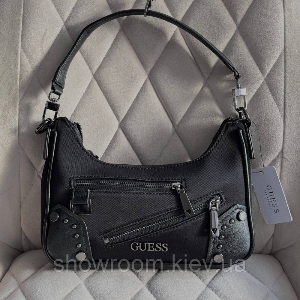 Комплектна жіноча сумка на плече Guess (812820) чорна Київ - фото 1