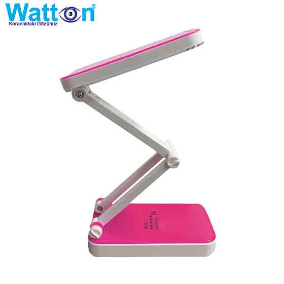 Акумуляторна настільна лампа Watton WT-006 світлодіодний світильник трансформер працює 10 годин Рожевий Кам'янець-Подільський