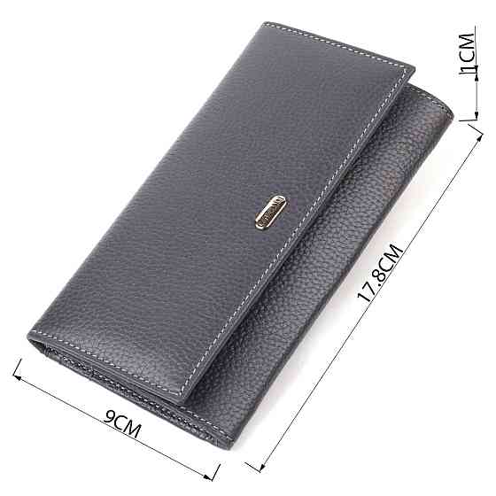 Місткий гаманець для жінок з натуральної шкіри CANPELLINI 21821 Сірий Київ