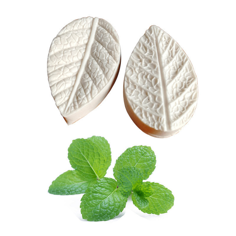 Силіконовий молд Листя м'яти 40 на 65 мм білий Київ - фото 3