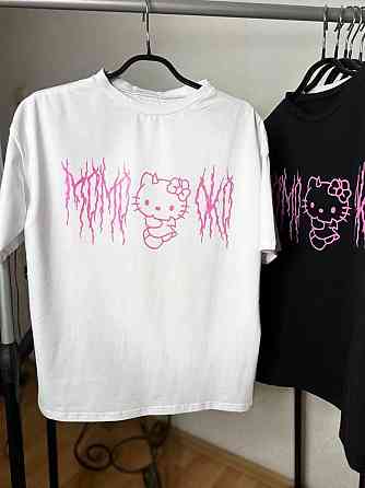 Женская стильная оверсайз футболка с рисунком Китти кулир Одесса