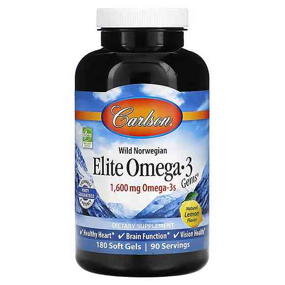 Рыбий жир с Oмега-3 (Elite omega-3) 1600 мг 180 капсул со вкусом лимона Киев