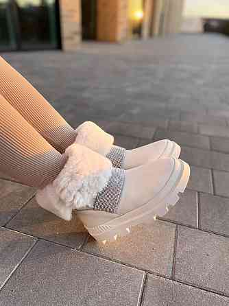 Marko Угги жіночі DE MARKO бежеві натуральна шкіра висота 12 см (4882) Коломия