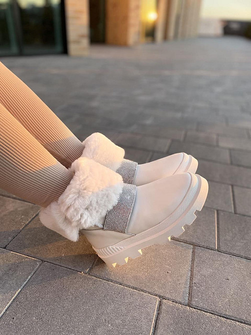 Marko Угги жіночі DE MARKO бежеві натуральна шкіра висота 12 см (4882) Коломия - фото 1