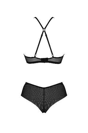 Комплект Passion KERRIA BIKINI black, S/M, бралет і трусики-бікіні Sex Aura Київ