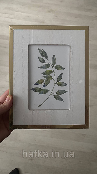 Рамка для фотографії 19 см 15 х 10 см фото золоті перо полістоун Київ - фото 3