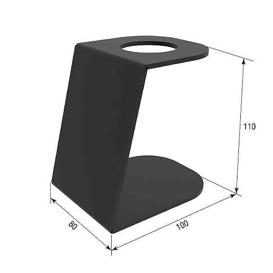 Підставка EKOSTAR під 1 вафельний ріжок. Чорний акрил 3 мм. Київ