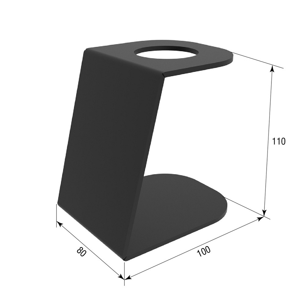 Підставка EKOSTAR під 1 вафельний ріжок. Чорний акрил 3 мм. Київ - фото 2