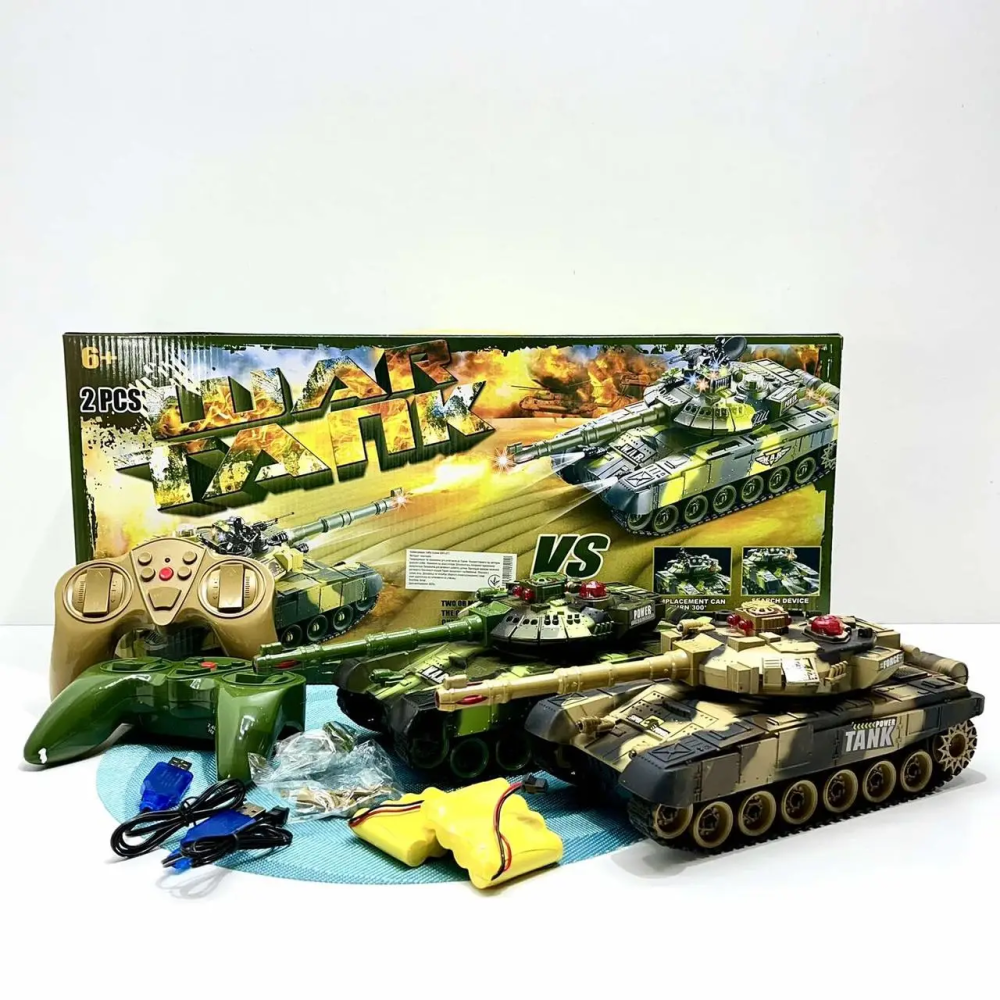 Набір ігровий Танковий Бій на радіокеруванні Коричнево-зелений (885-2) Чернігів - фото 5