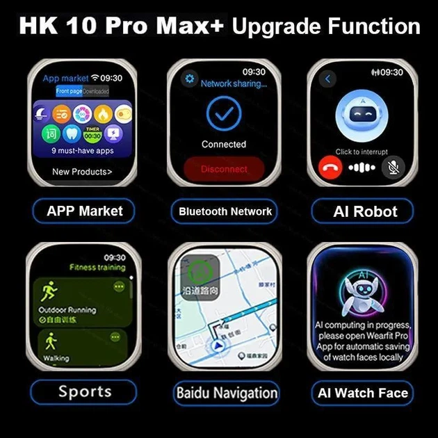 Розумний смарт-годинник HK10 Pro Max Зелений Київ - фото 7
