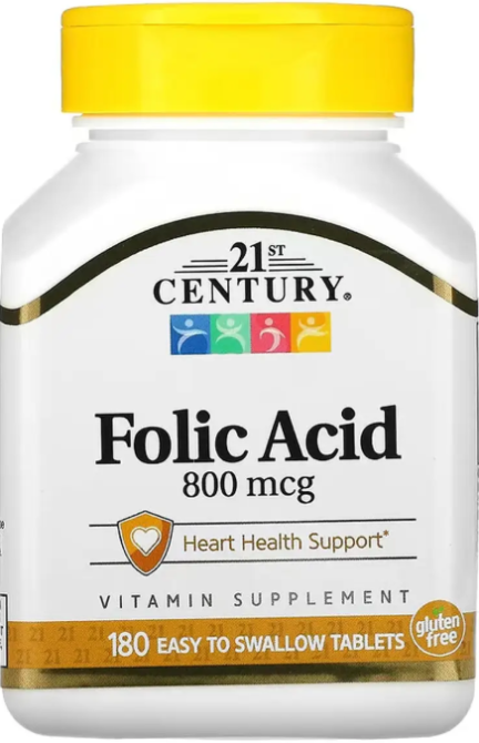 Фолиевая кислота 21st Century Folic Acid 800 mcg 180 таб Киев - изображение 1