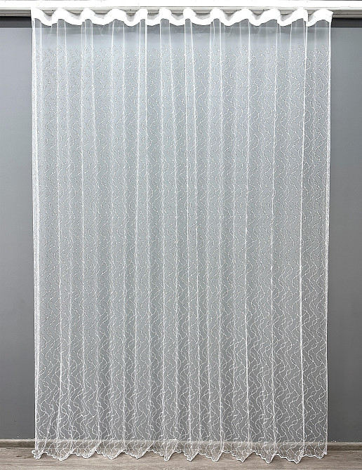 Тюль фатин с вышивкой Цвет белый 1577т Киев - изображение 7