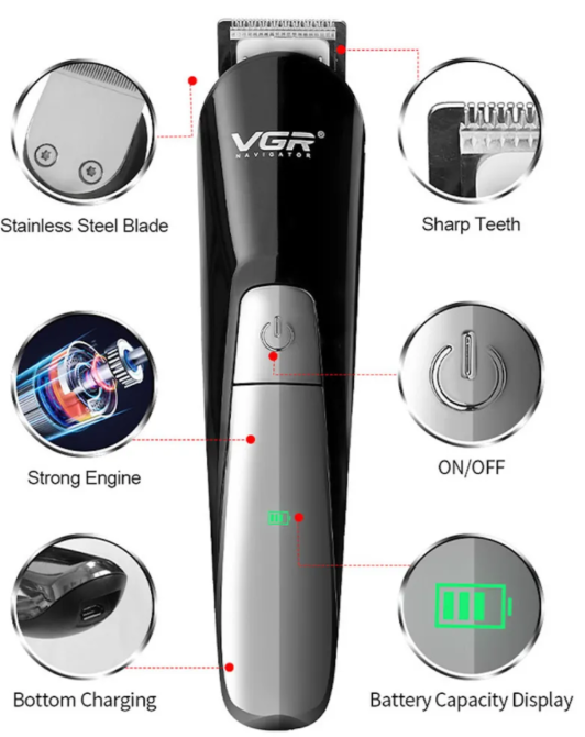 Тример бороди та вусів VGR V-012 Дніпро - фото 2