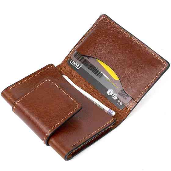 Шкіряна візитниця GRANDE PELLE 11411 Коричневий Київ