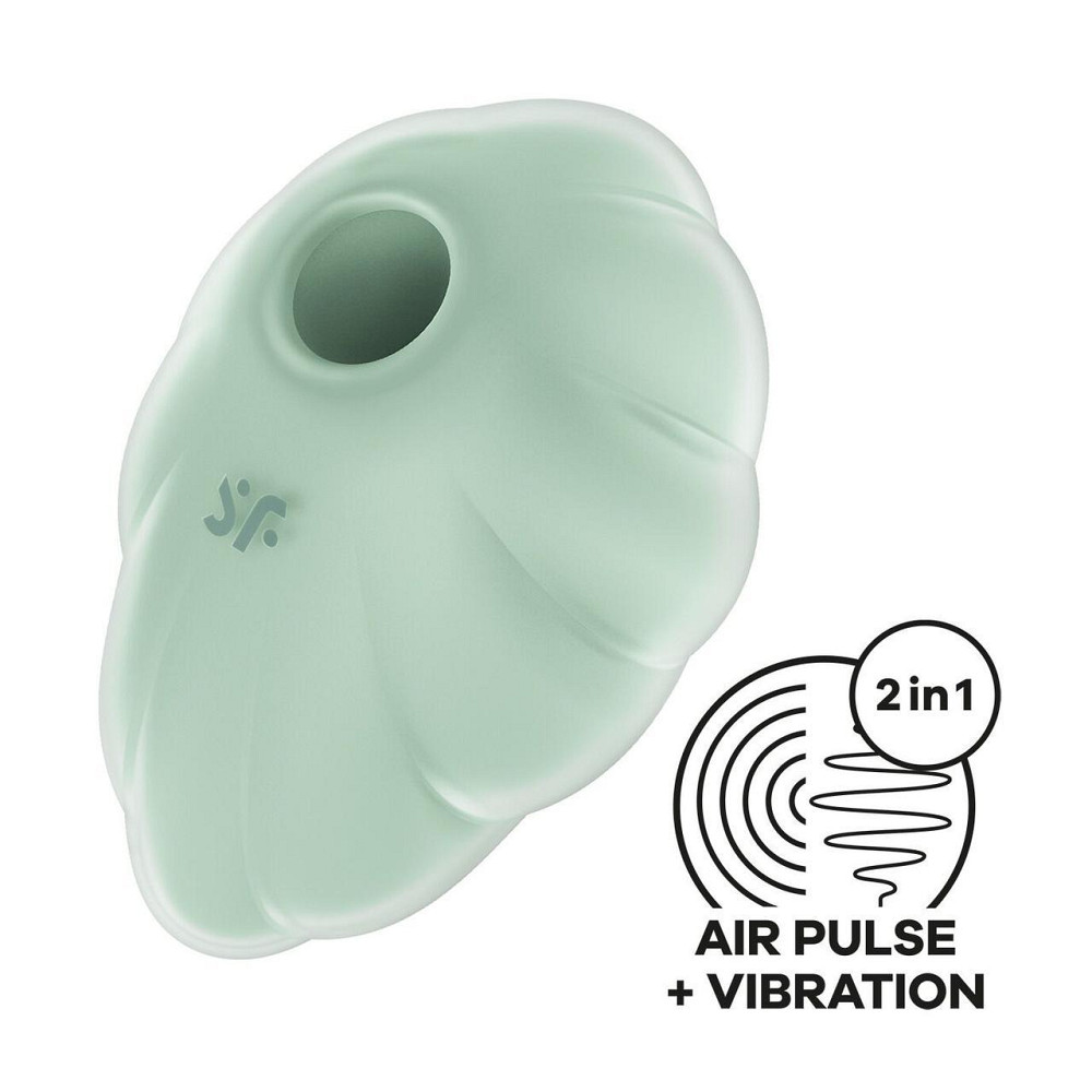 Вакуумний стимулятор з вібрацією Satisfyer Cloud Dancer Mint Sex Aura Київ - фото 1