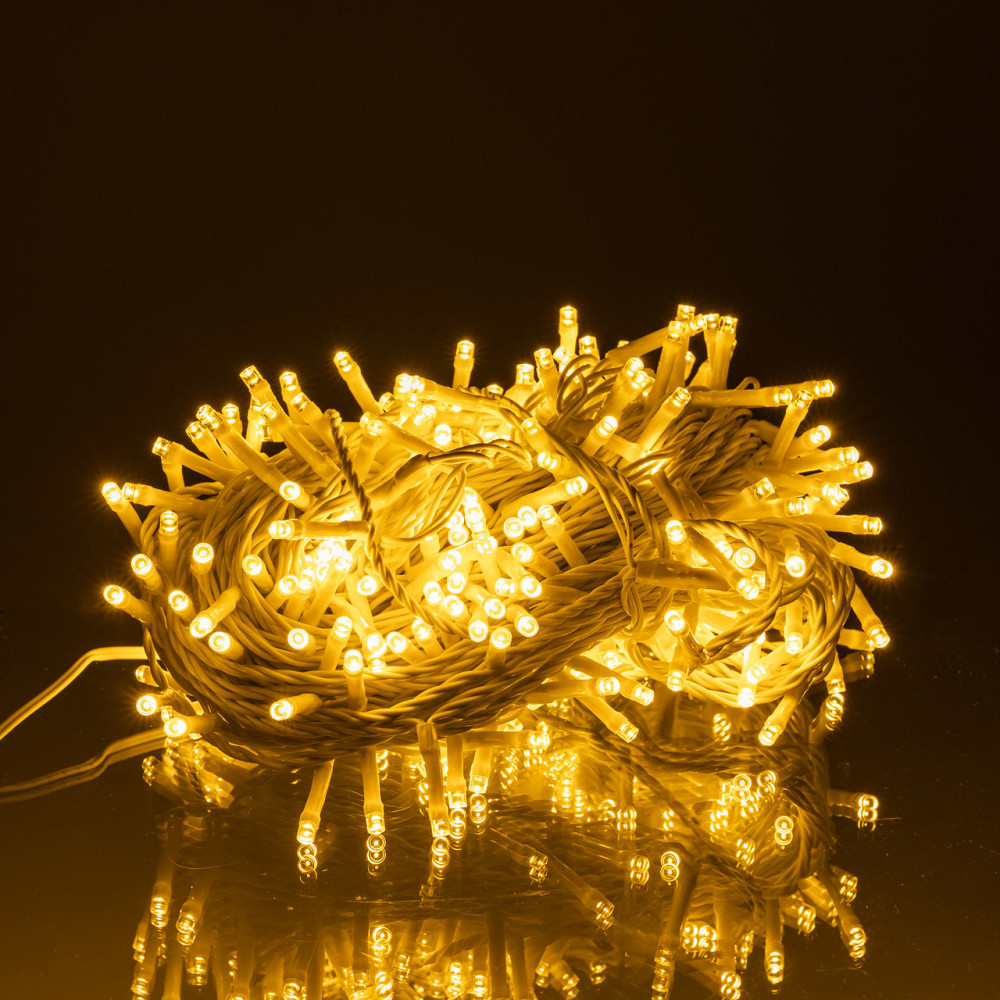 Гірлянда Нитка вулична 30 м 300 LED білий провід Жовтий CF300L30MWY Київ - фото 3
