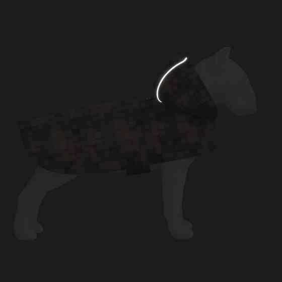 Дощовик-накидка з капюшоном для собак WAUDOG Clothes, малюнок "Куби 3Д", S, А 32-35 см, B 41-52 Коломыя