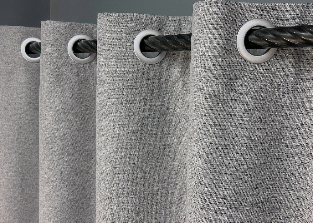 Комплект штор на люверсах VR-Textil Блекаут двосторонній ASHEN NIGHT № 1840ш Світло-сірий 150х270 см 2 шт (37-0281) Київ - фото 6