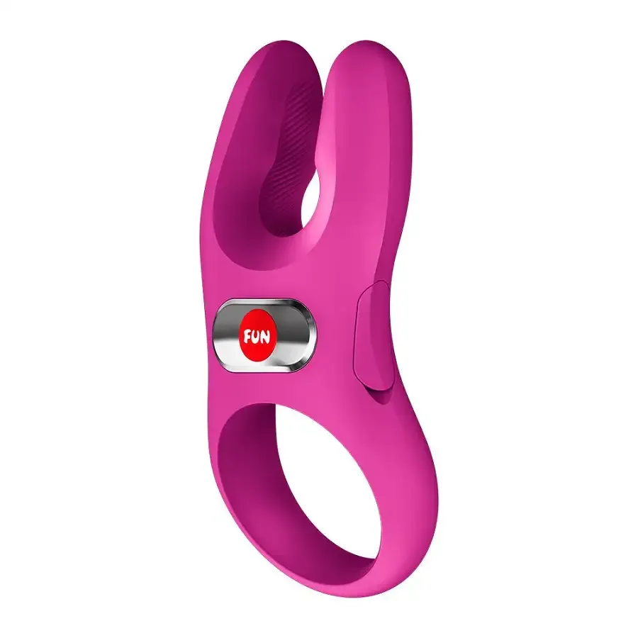 Эрекционное виброкольцо с двойной стимуляцией клитора Fun Factory NŌS PRO Magenta, 2 мотора Львов - изображение 1