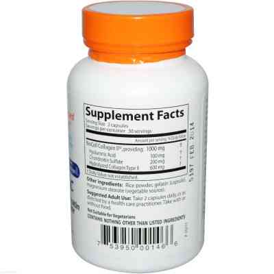 Вітамін Doctor's Best Гіалуронова кислота з сульфатом Хондроитина, BioCell Collag (DRB-00146) Вінниця