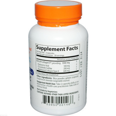 Вітамін Doctor's Best Гіалуронова кислота з сульфатом Хондроитина, BioCell Collag (DRB-00146) Вінниця - фото 2